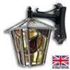 Ludlow - Amber Outdoor Leaded Lantern | Porch Light