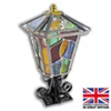Ludlow Pedestal - Multi Coloured Outdoor Leaded Pedestal | Post Light