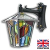 Ludlow - Multi Coloured Outdoor Leaded Lantern | Porch Light