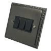 Rope Edge Bronze Bronze Intermediate Switch and Light Switch Combination - Click to see large image