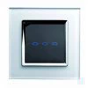 RetroTouch Crystal White Glass with Chrome Trim Touch Light Switch - Wireless - Click to see large image