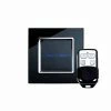 RetroTouch Crystal Black Glass with Chrome Trim Touch Intermediate Light Switch - Click to see large image