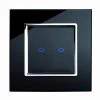 RetroTouch Crystal Black Glass with Chrome Trim Touch Light Switch - Wireless - Click to see large image