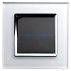RetroTouch Crystal White Glass with Chrome Trim Touch Light Switch - Click to see large image