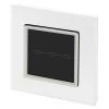 RetroTouch Crystal White Glass with Chrome Trim Touch Light Switch - Click to see large image