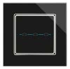 RetroTouch Crystal Black Glass with Chrome Trim Touch Light Switch - Click to see large image