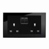 13 Amp DP Double Plug Socket with Switch 