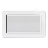 RetroTouch Crystal White Glass with Chrome Trim Blank Plate - Click to see large image