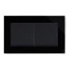 RetroTouch Crystal Black Glass Blank Plate - Click to see large image