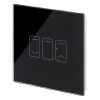 RetroTouch Crystal Crystal Black Glass WiFi Dimmer - Click to see large image