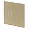 2 Gang 1 Way Touch Dimmer (Dimmable LED Compatible)