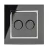 RetroTouch Crystal Black Glass with Chrome Trim LED Dimmer - Click to see large image