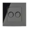RetroTouch Crystal Black Glass LED Dimmer - Click to see large image