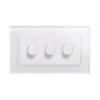 RetroTouch Crystal White Glass LED Dimmer - Click to see large image