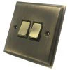 Mondo Antique Brass Light Switch - Click to see large image