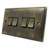 Mondo Antique Brass Light Switch - Click to see large image