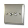 Mondo Satin Nickel Toggle (Dolly) Switch - Click to see large image