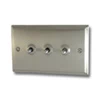 Mondo Satin Nickel Toggle (Dolly) Switch - Click to see large image