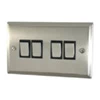 Mondo Satin Nickel Light Switch - Click to see large image