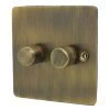 Slim Antique Brass LED Dimmer - Click to see large image