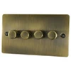 Slim Antique Brass Intelligent Dimmer - Click to see large image