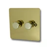 Slim Polished Brass Intelligent Dimmer - Click to see large image