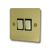 Slim Polished Brass Light Switch - Click to see large image
