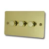 Slim Polished Brass LED Dimmer - Click to see large image