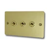 Slim Polished Brass Toggle (Dolly) Switch - Click to see large image