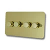 Slim Polished Brass LED Dimmer - Click to see large image