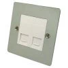 Slim Polished Chrome Telephone Extension Socket - Click to see large image
