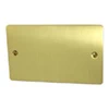 Slim Satin Brass Blank Plate - Click to see large image