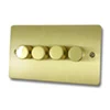 Slim Satin Brass Intelligent Dimmer - Click to see large image