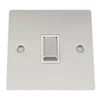 Slim Satin Chrome Intermediate Light Switch - Click to see large image