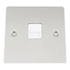 Slim Satin Chrome Telephone Extension Socket - Click to see large image