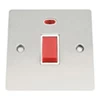 Slim Satin Chrome Cooker (45 Amp Double Pole) Switch - Click to see large image