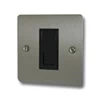 Slim Satin Stainless RJ45 Network Socket - Click to see large image