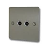 Slim Satin Stainless TV Socket - Click to see large image