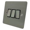 Slim Satin Stainless Light Switch - Click to see large image