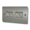 Slim Satin Stainless Light Switch - Click to see large image