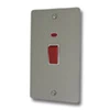 Slim Satin Stainless Cooker (45 Amp Double Pole) Switch - Click to see large image