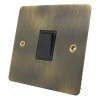 Flat Antique Brass Intermediate Light Switch - Click to see large image