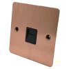 Slim Classic Brushed Copper Telephone Master Socket - Click to see large image