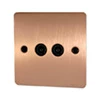 Slim Classic Brushed Copper TV Socket - Click to see large image
