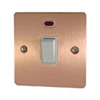 Slim Classic Brushed Copper 20 Amp Switch - Click to see large image