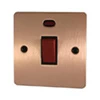 Slim Classic Brushed Copper Cooker (45 Amp Double Pole) Switch - Click to see large image