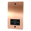 Slim Classic Brushed Copper Shaver Socket - Click to see large image
