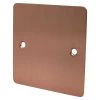 Slim Classic Brushed Copper Blank Plate - Click to see large image