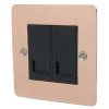 Slim Polished Copper Telephone Extension Socket - Click to see large image