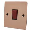 Slim Polished Copper Cooker (45 Amp Double Pole) Switch - Click to see large image
